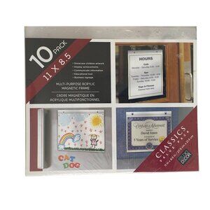 Michaels Studio  Multi Purpose Acrylic Magnetic Frame 10 Classics Value 11 X 8.5